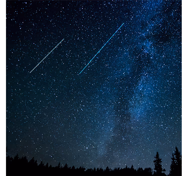 Living room blind with beautiful shooting star landscape - TenStickers
