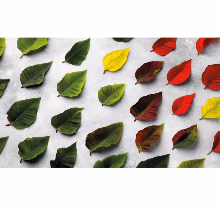 Living room blind with colorful leaves design - TenStickers