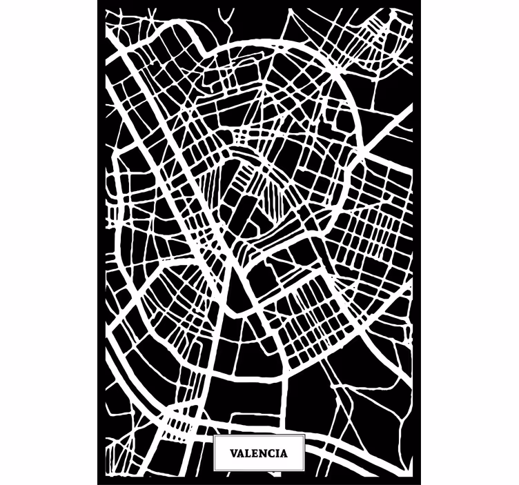 Living room blind valencia topographic map - TenStickers