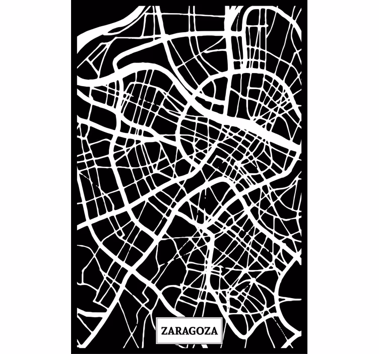 Living room blind topographic map zaragoza - TenStickers