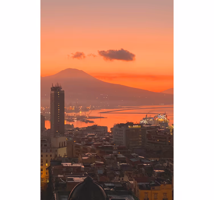 Living room blind naples sunset - TenStickers