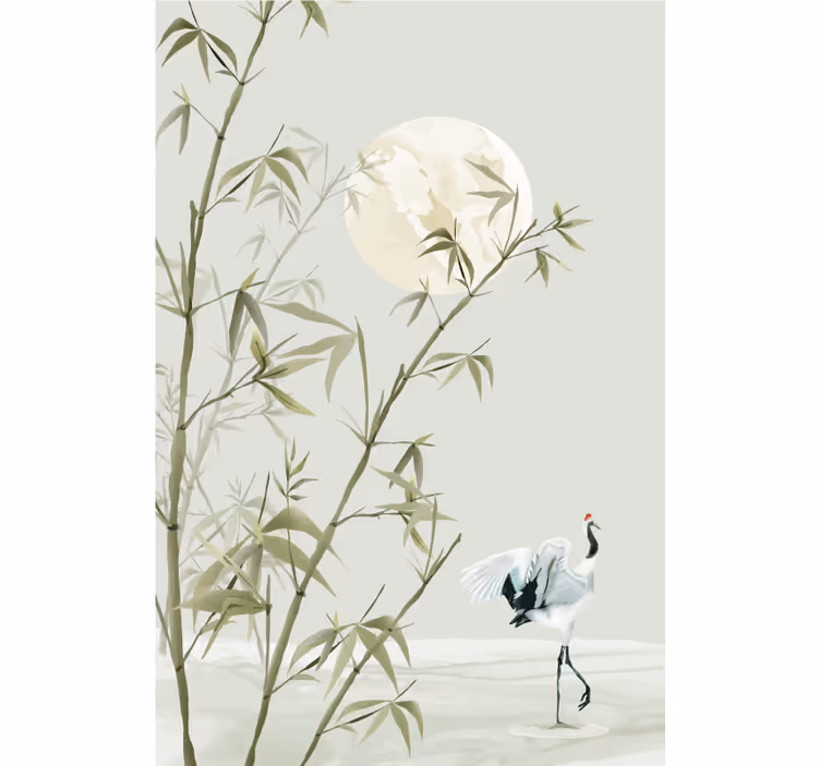Living room blind bamboo artwork - TenStickers
