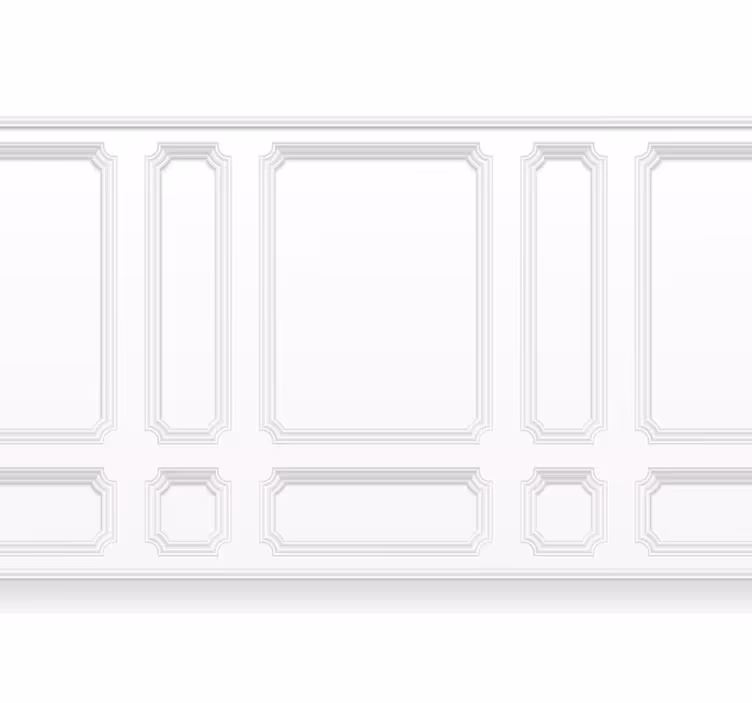 White roller blind classic paneled design - TenStickers