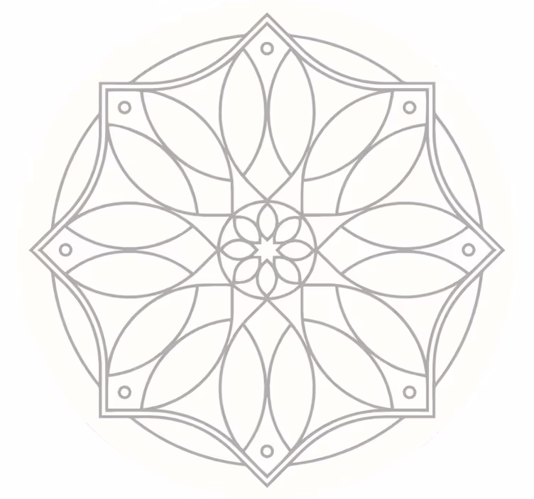 White roller blind with mandala pattern design - TenStickers