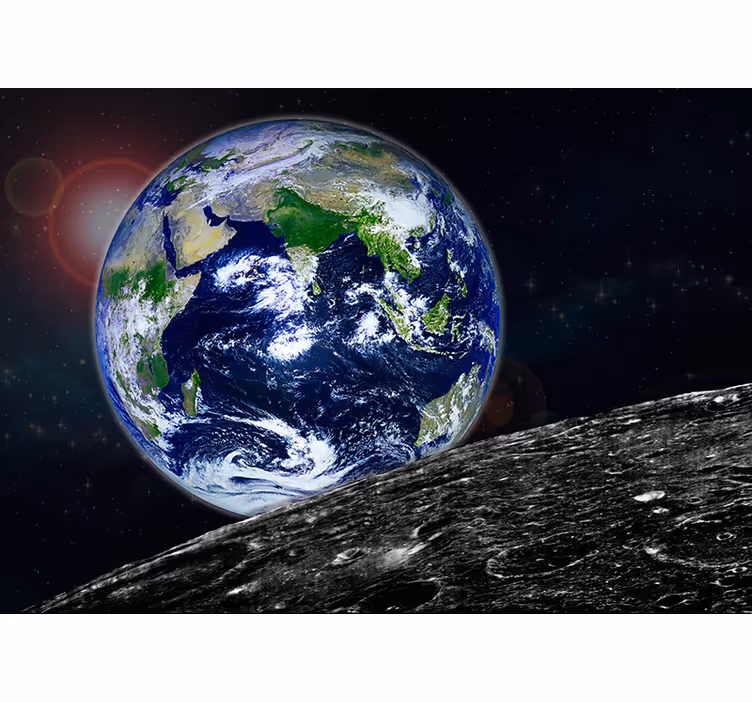 Black roller blind orbital perspective - TenStickers