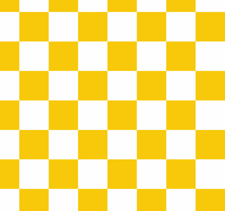 Yellow roller blind with checkered design - TenStickers