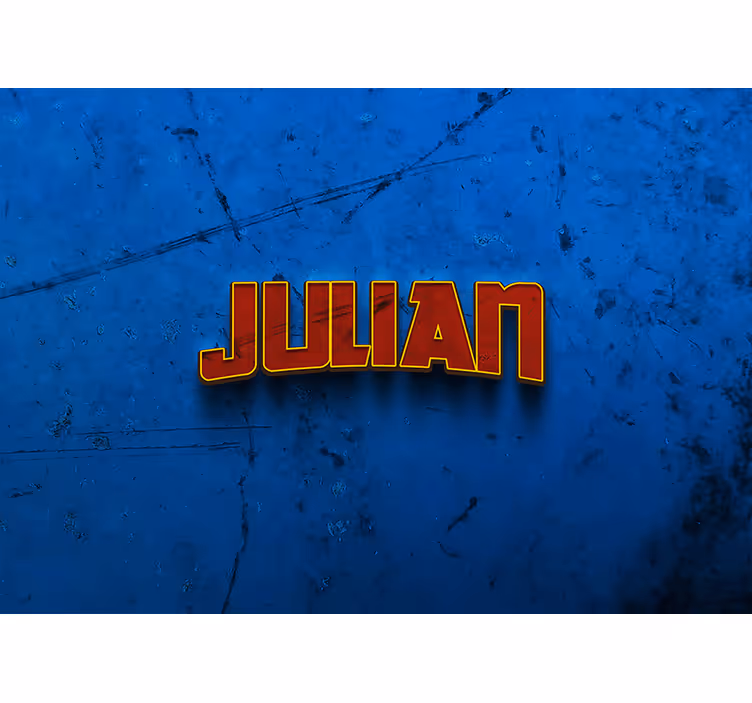 Blue blind superhero wall with name - TenStickers