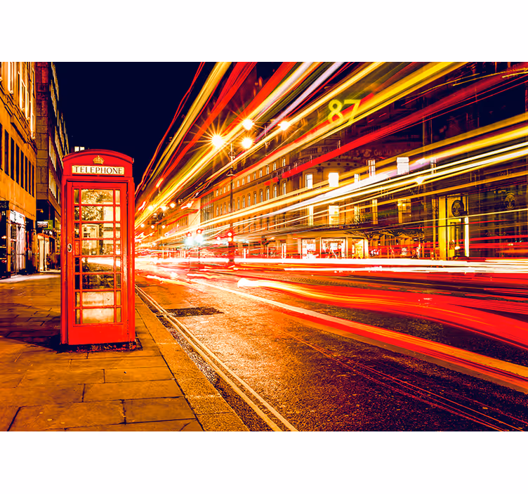 Blind red iconic london night - TenStickers