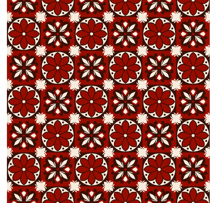 Blind red vintage tile design - TenStickers