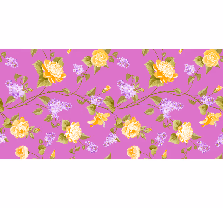 Roller blind purple floral blossom design - TenStickers