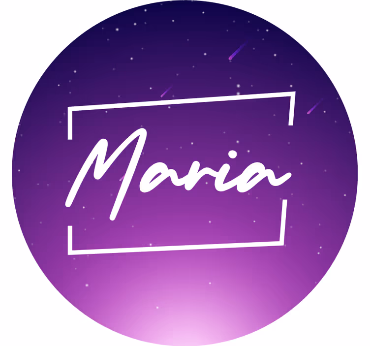 Roller blind purple galaxy with name - TenStickers