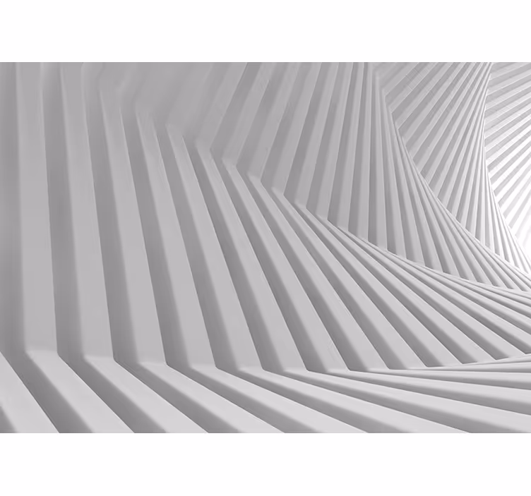 Living room blind in abstract geometric waves - TenStickers