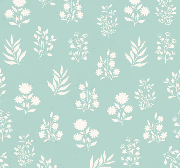 Blue blind with small flower pattern - TenStickers