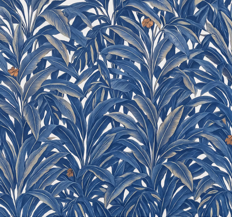 Blue blind in vibrant indigo forest - TenStickers