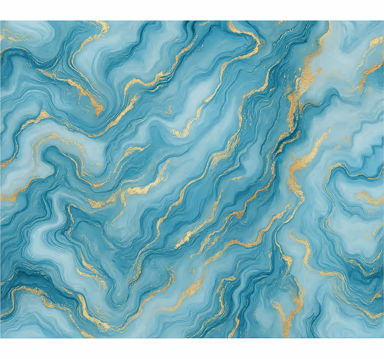 Blue blind light blue marble design - TenStickers