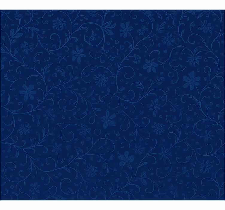Blue blind with navy blue floral design - TenStickers