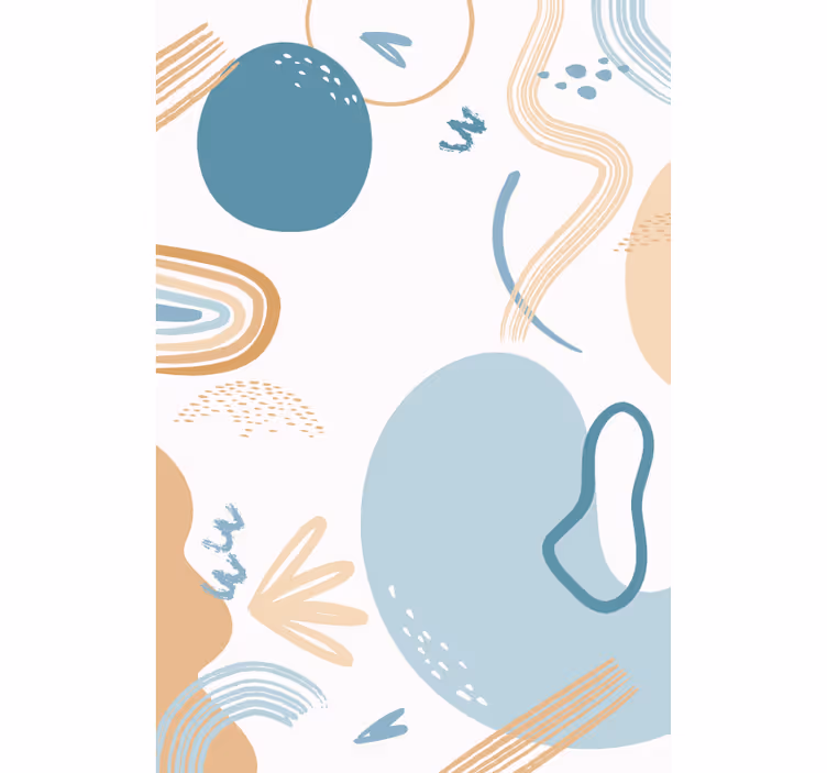 Blue blind with abstract wave patterns - TenStickers