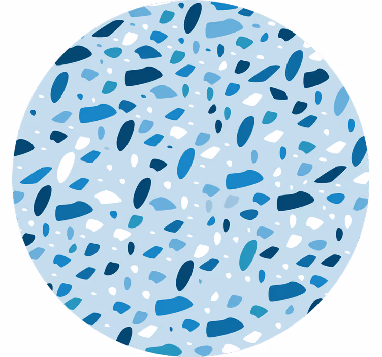 Blue blind with blue terrazzo texture - TenStickers