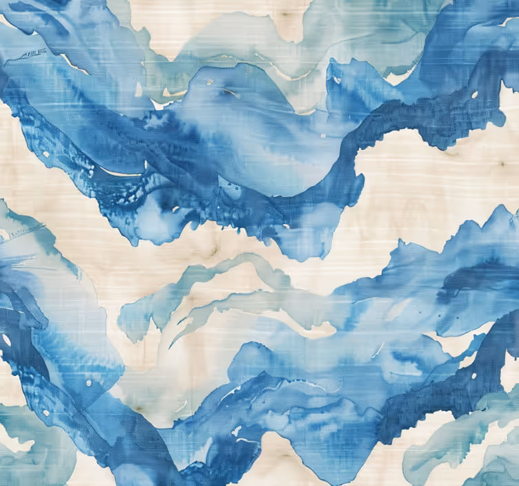 Blue blind with marbled waves design - TenStickers
