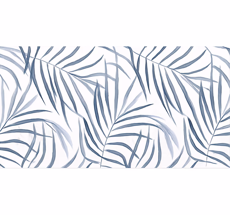 Blue blind with thin leaf pattern - TenStickers