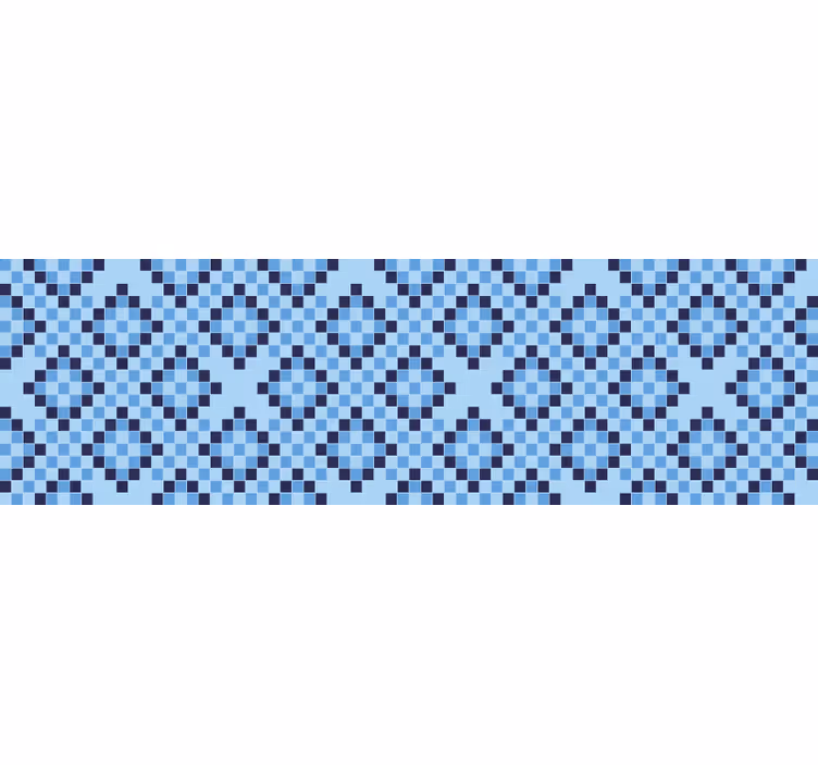 Blue blind with geometric blue pixel design - TenStickers