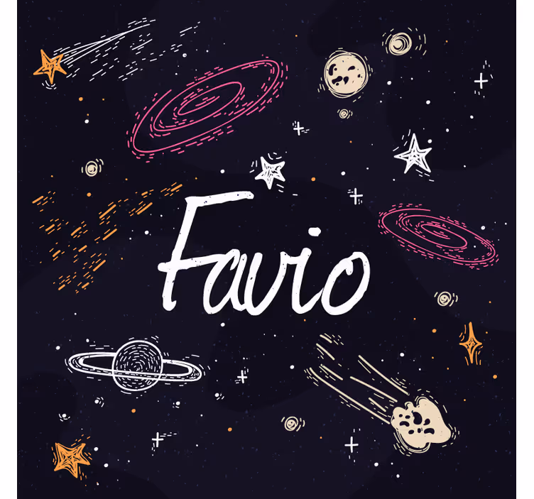 Blue blind galaxy with custom name - TenStickers