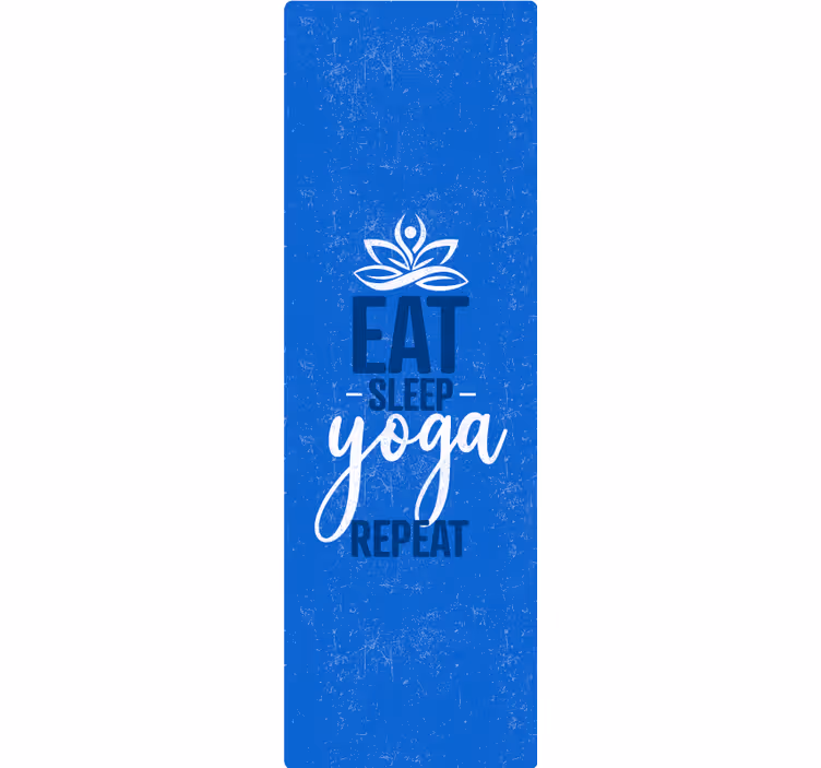 Blue blind eat sleep yoga repeat - TenStickers