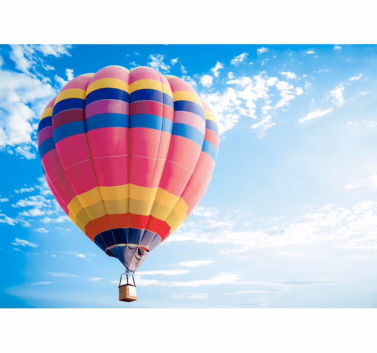 Living room blind vintage balloon race design - TenStickers