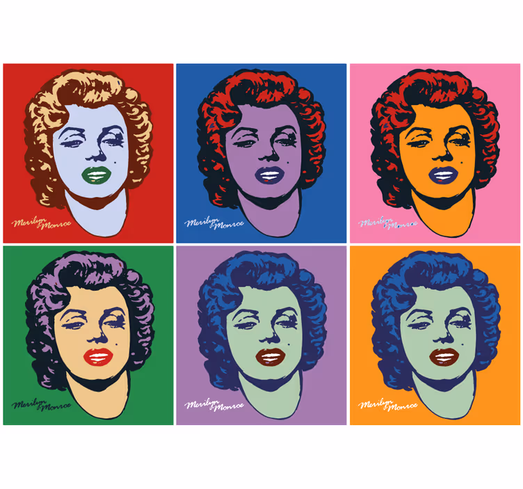 Living room blind pop art marilyn monroe design - TenStickers