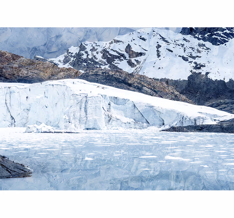 Living room blind pastoruri glacier - TenStickers