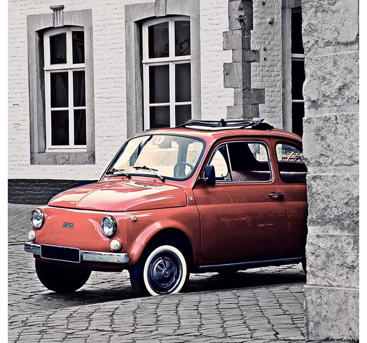 Living room blind in vintage old fiat 500 style - TenStickers