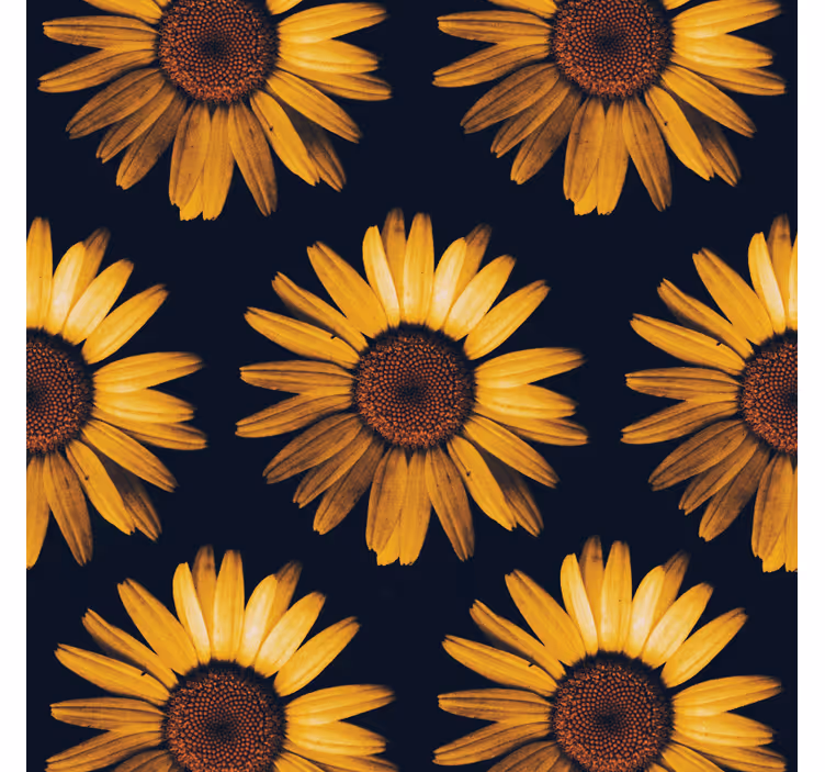Living room blind yellow sunflower design - TenStickers