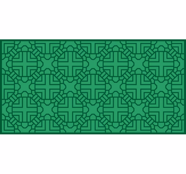 Green roller blind with korean leaf pattern - TenStickers