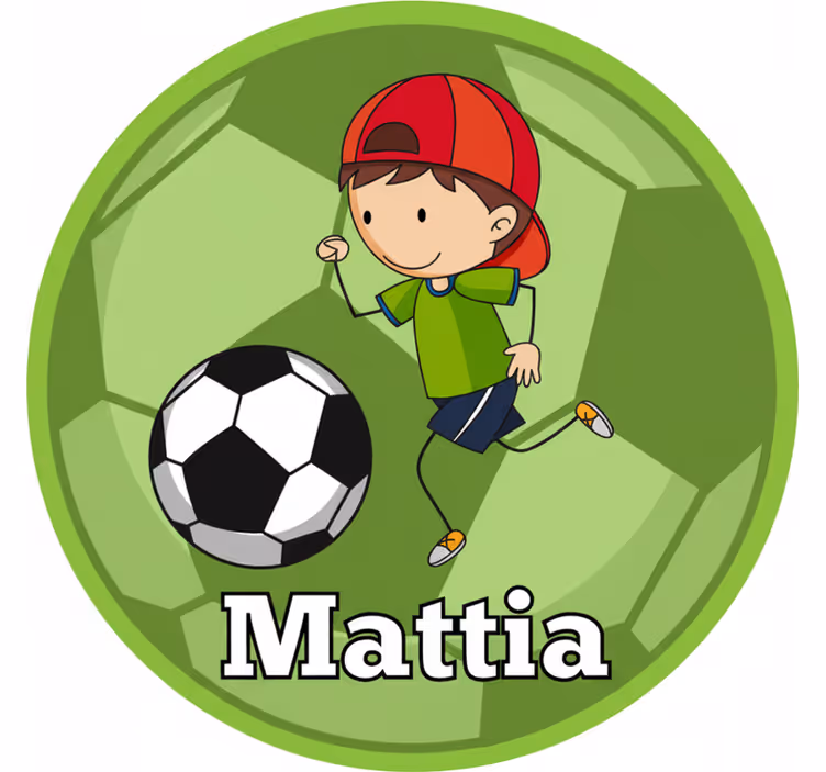 Green roller blind with customizable football design - TenStickers