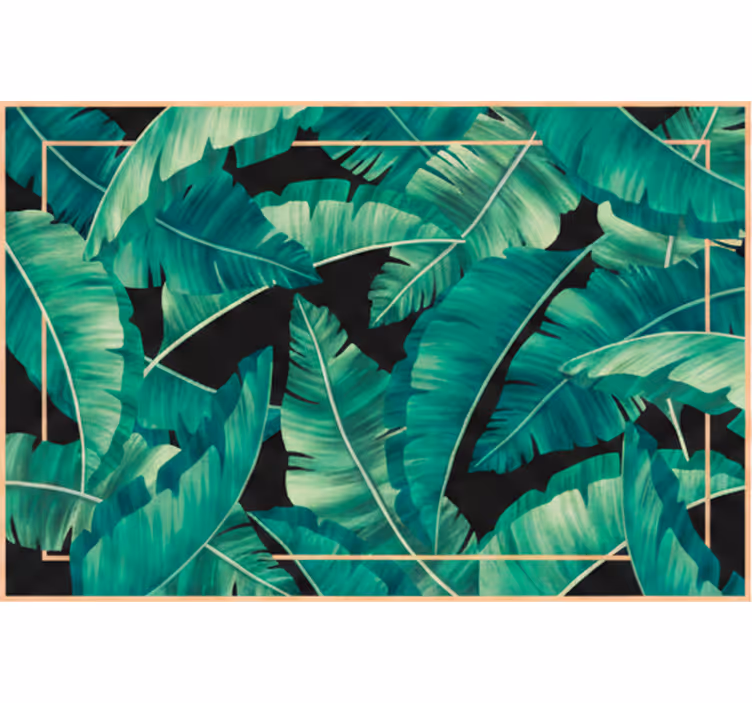 Green roller blind in dark green leaves design - TenStickers