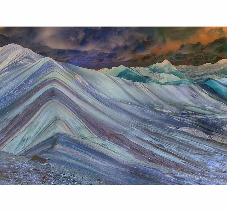 Living room blind colourful sand vinicunca - TenStickers