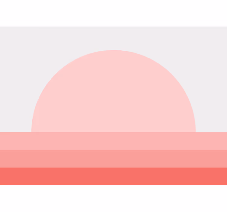 Living room blind pink 70s sunset design - TenStickers