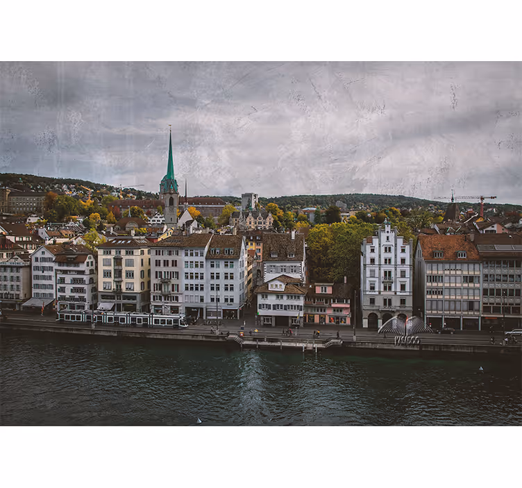 Living room blind zürich lakeside homes - TenStickers