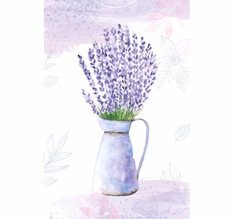 Living room blind lavender jar - TenStickers