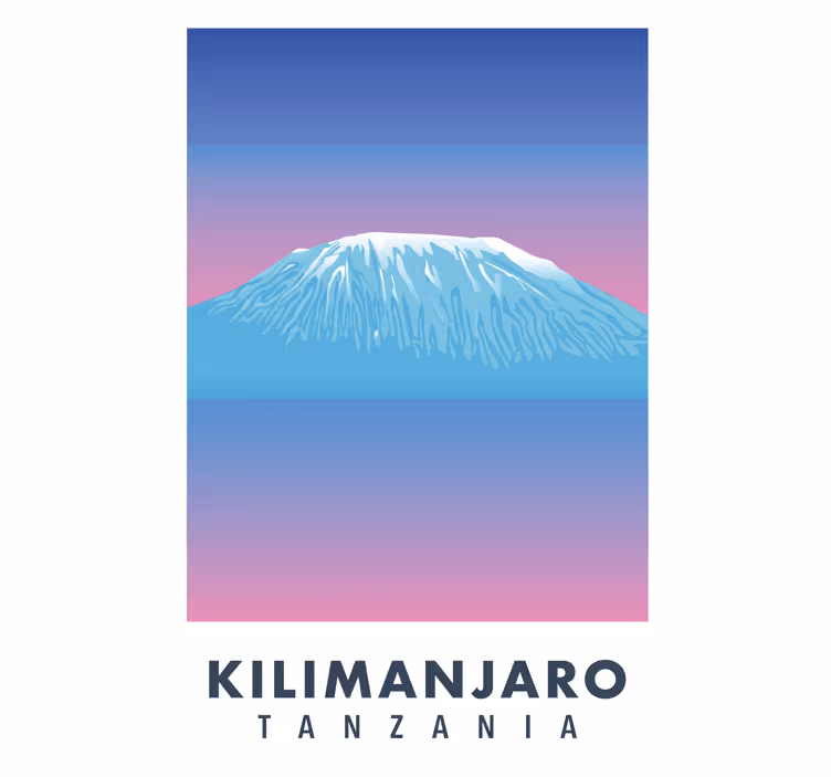 Living room blind kilimanjaro retro fabric - TenStickers