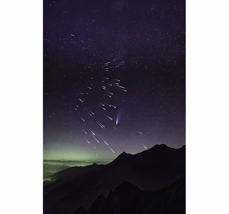 Living room blind meteor shower of shooting stars - TenStickers