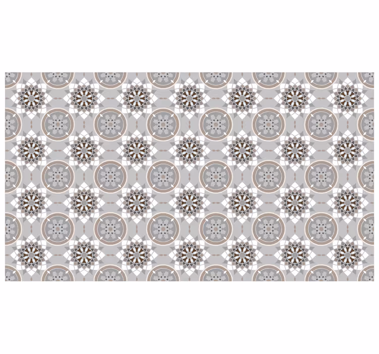 Blind grey floral floor tile - TenStickers