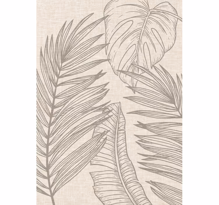 Roller blind beige tropical fabric effect - TenStickers