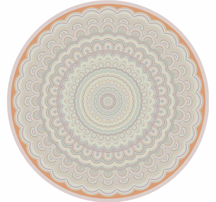 Roller blind beige circular beige mandala - TenStickers
