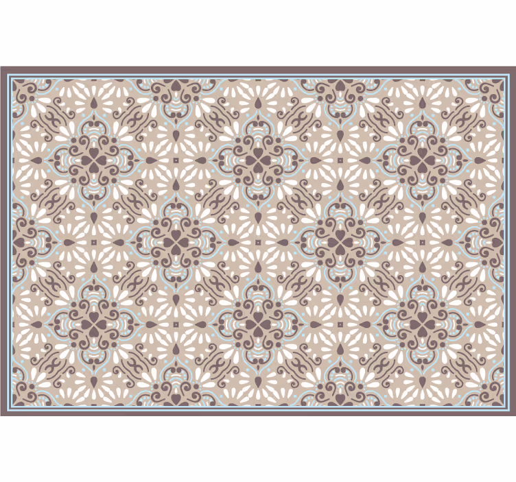 Roller blind beige beige white mosaic - TenStickers
