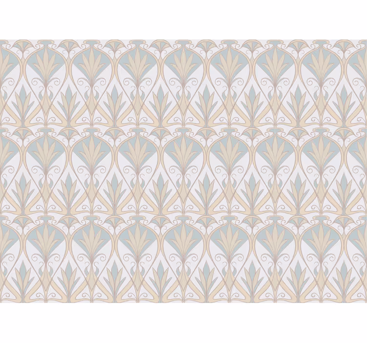 Roller blind beige with vintage floral design - TenStickers