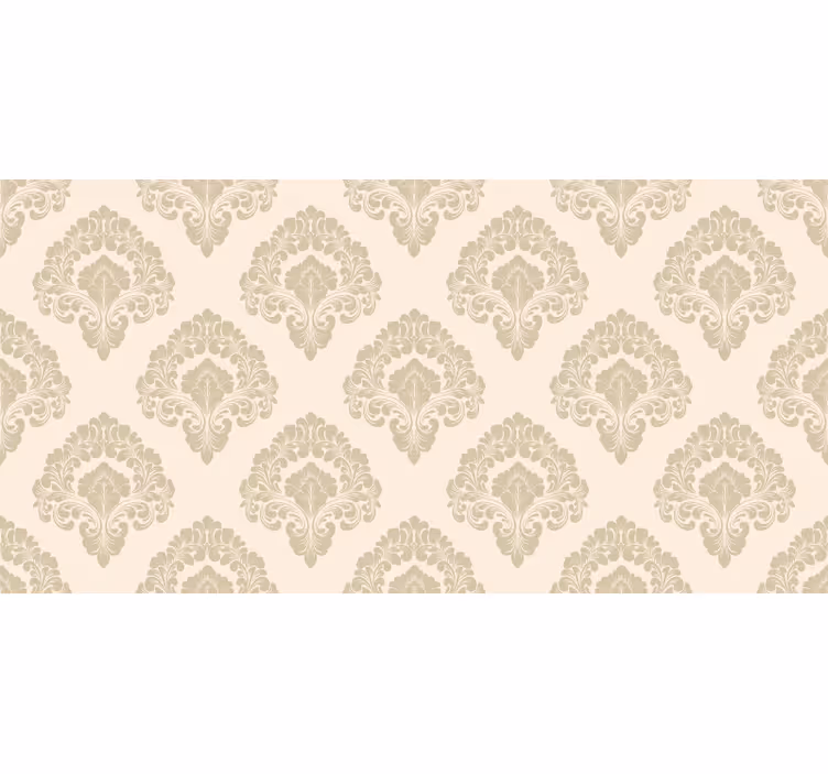 Roller blind beige french provincial gold floral design - TenStickers