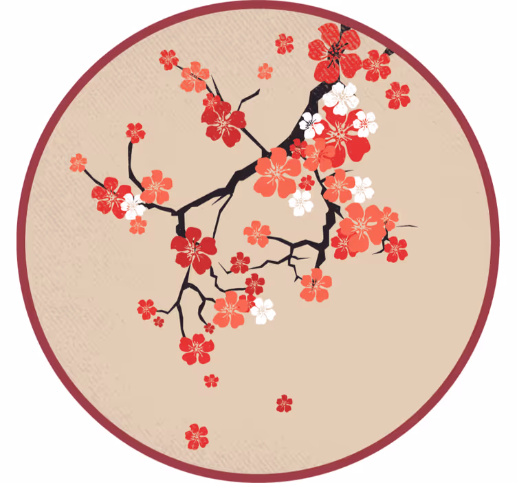 Roller blind beige inspired by korean nature - TenStickers