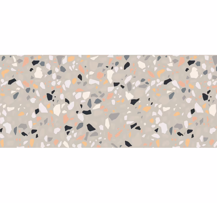 Roller blind beige beige terrazzo design - TenStickers