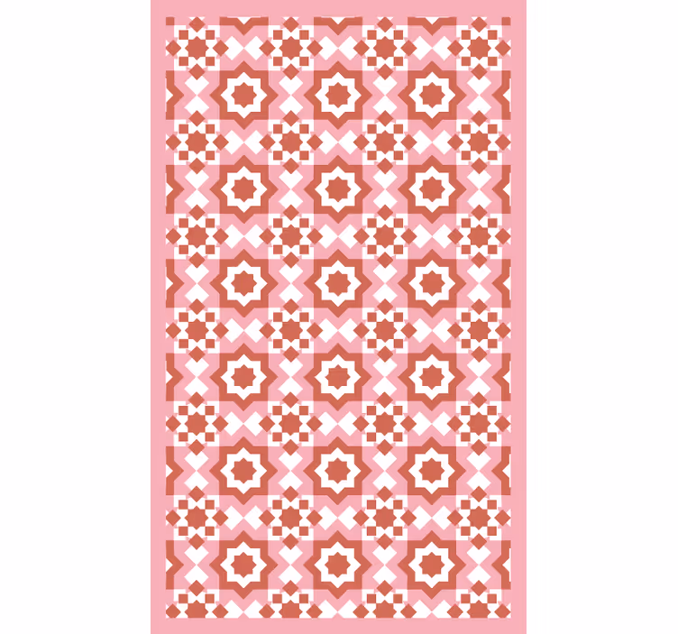 Bedroom blind with red squares pattern - TenStickers